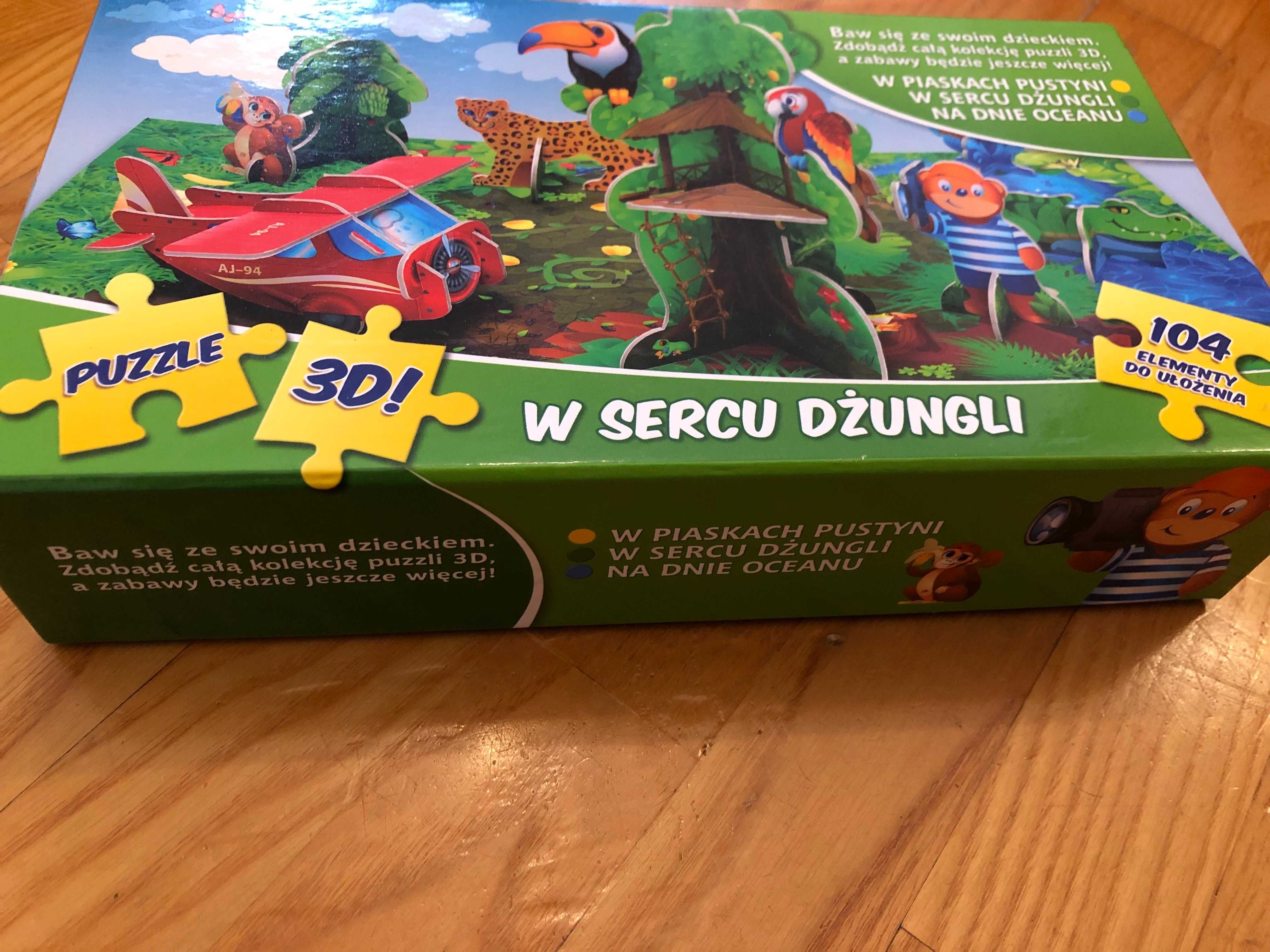 Puzzle 3D! W sercu dżungli 104 elementy do ułożenia