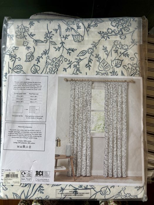 Zasłony angielskie komplet John Lewis
