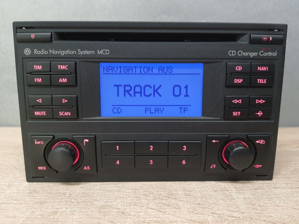 Radio samochodowe VW Volkswagen MCD Navi + kod Passat B5 Golf 4, T5