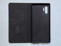 Samsung Galaxy Note 10 plus чохол книжка еко шкіра слоти карт чехол