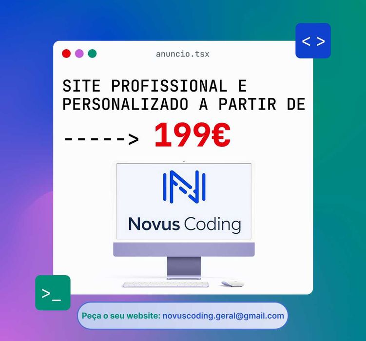 Websites com Design Personalizado — a partir de 199 €