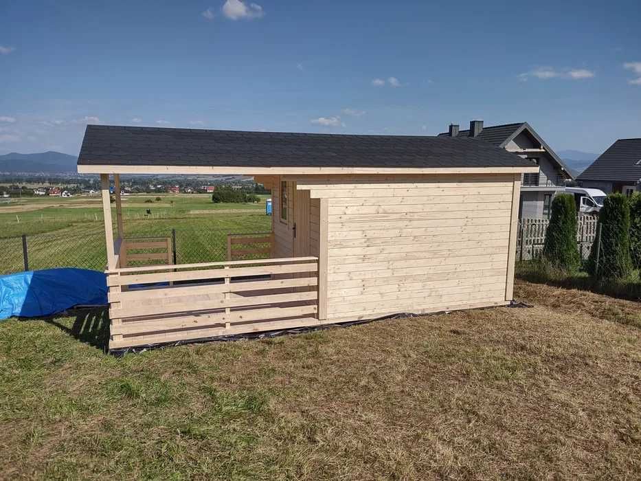 Domek ogrodowy narzędziowy drewniany 2w1 14m2 , na działkę.altana.