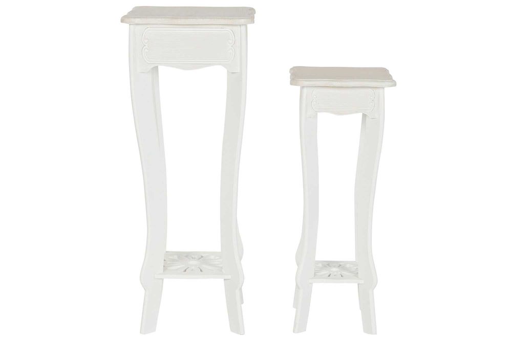 Mesa de Apoio de Madeira Branca - 2 medidas By Arcoazul