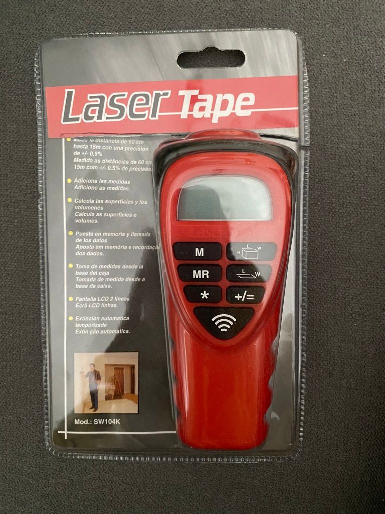 Laser Tape vermelho com visor laser