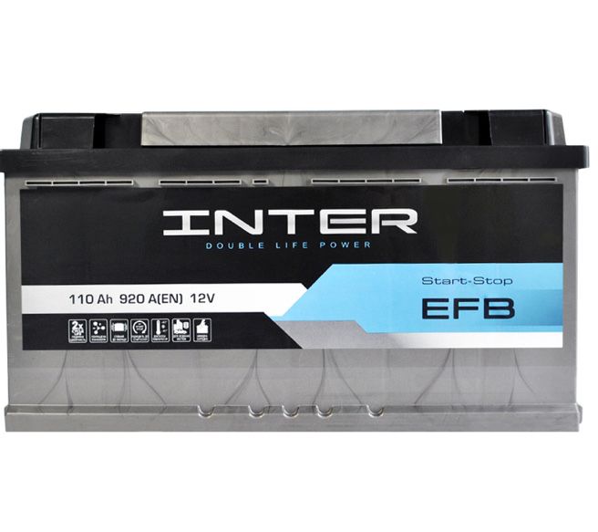Автомобильный аккумулятор INTER EFB 110Ah 920A R+