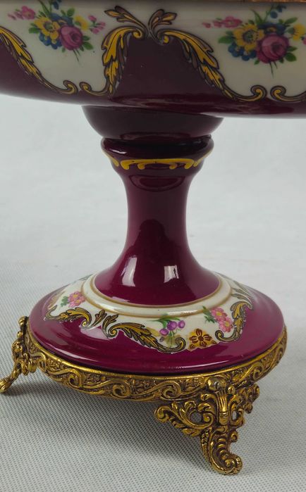 Piękna oryginalna porcelanowa patera / bomboniera LIMOGES Francja
