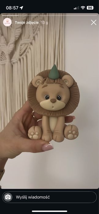 Lewek z masy cukrowej dekoracja z masy cukrowej