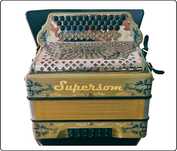Concertina Supersom Turquesa - 3ª Voz - Lá# (c/ Microfones incluídos)