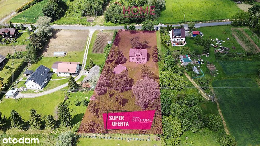 Dom do remontu- działka 36,67A- Łęki Dolne