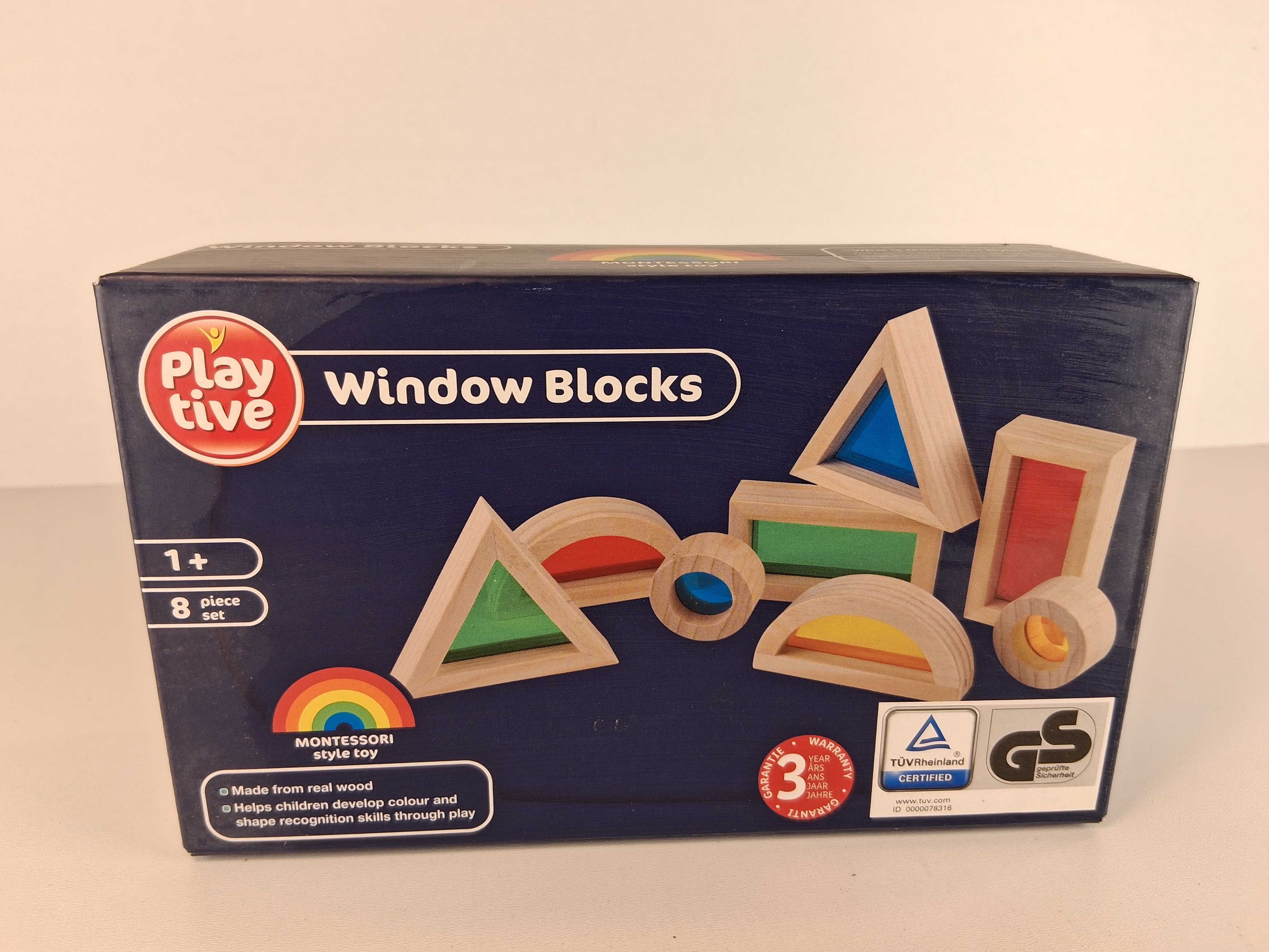 D015 Playtive Klocki Drewniane Okienka Montessori 8 Elementów