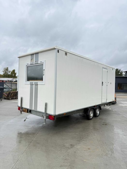 Kontener socjalny przyczepa na kołach budowlany barak