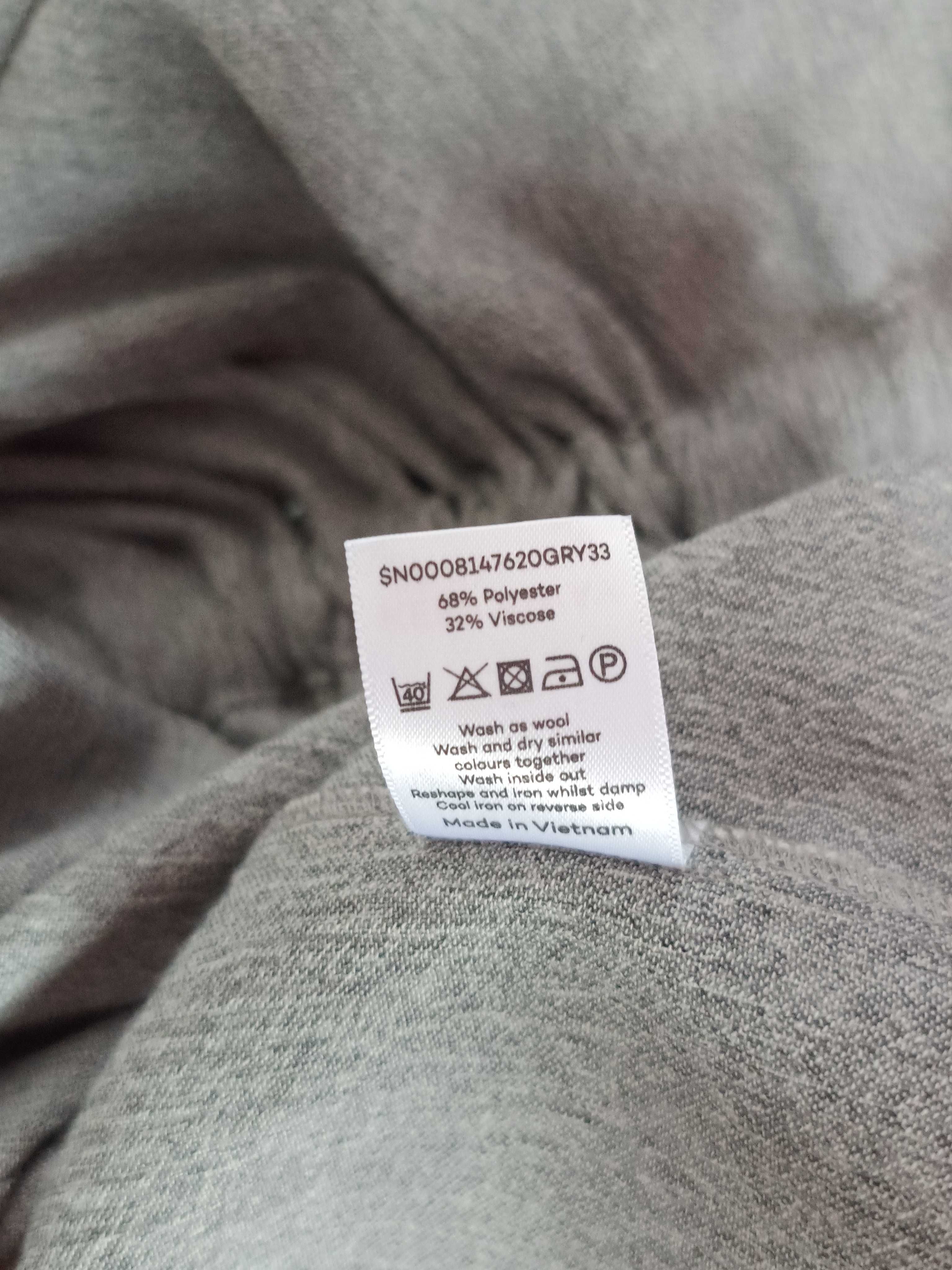 Szary żakiet narzuta wiązany damski Bonmarche 46 3XL