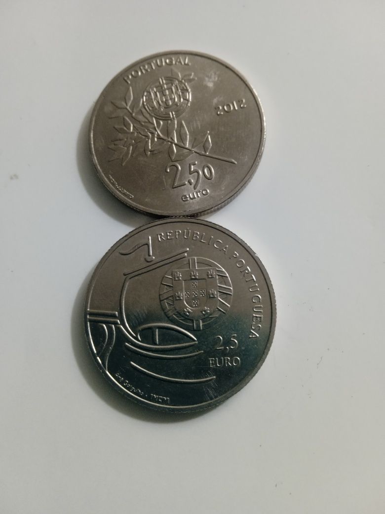 2 moedas de 2,50