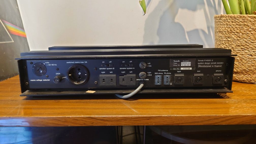 Sonab R4000 amplituner stereo, szwedzki vintage hiend z lat 70ych