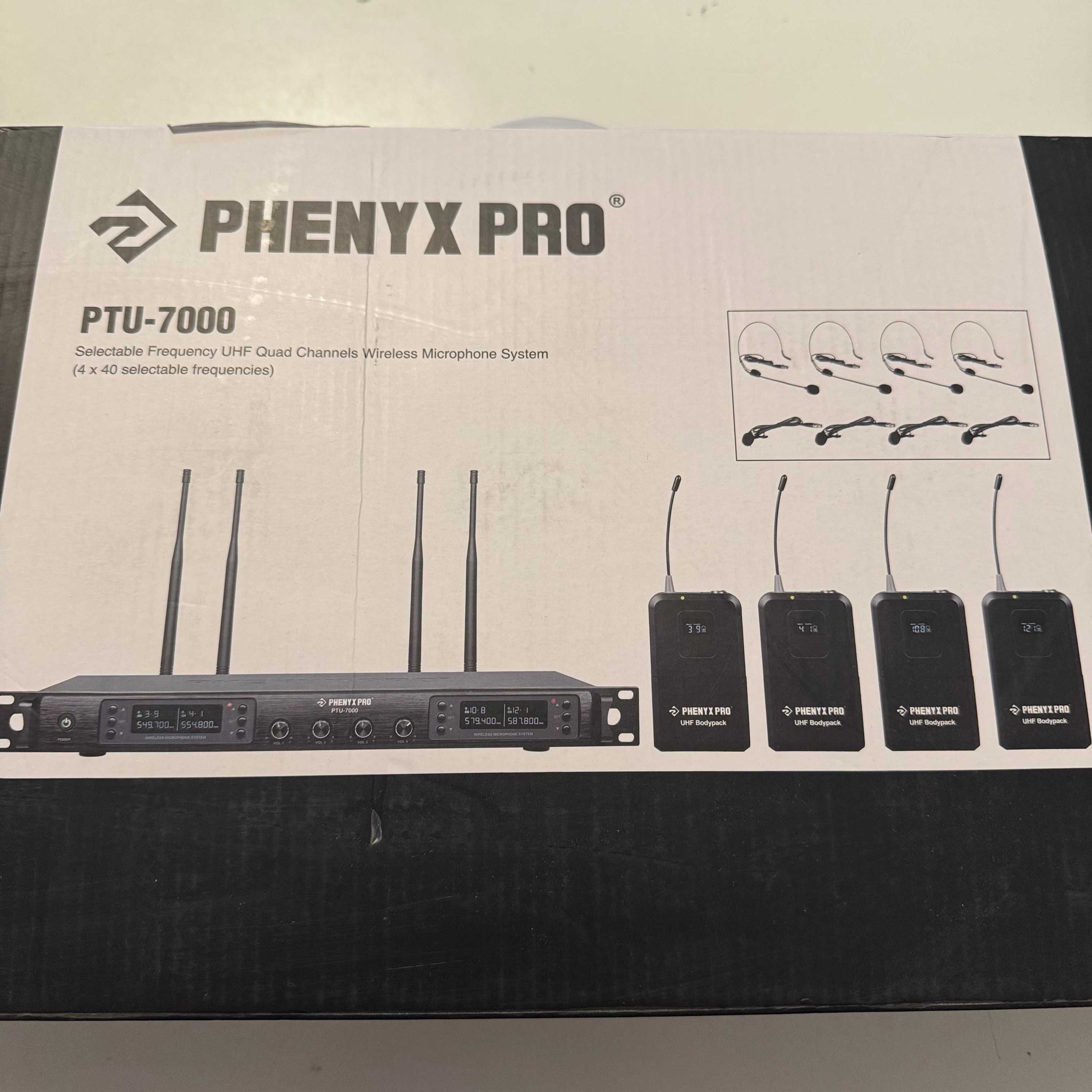 PHENYX PRO PTU-7000 4B System mikrofonów bezprzewodowych, Bodypack
