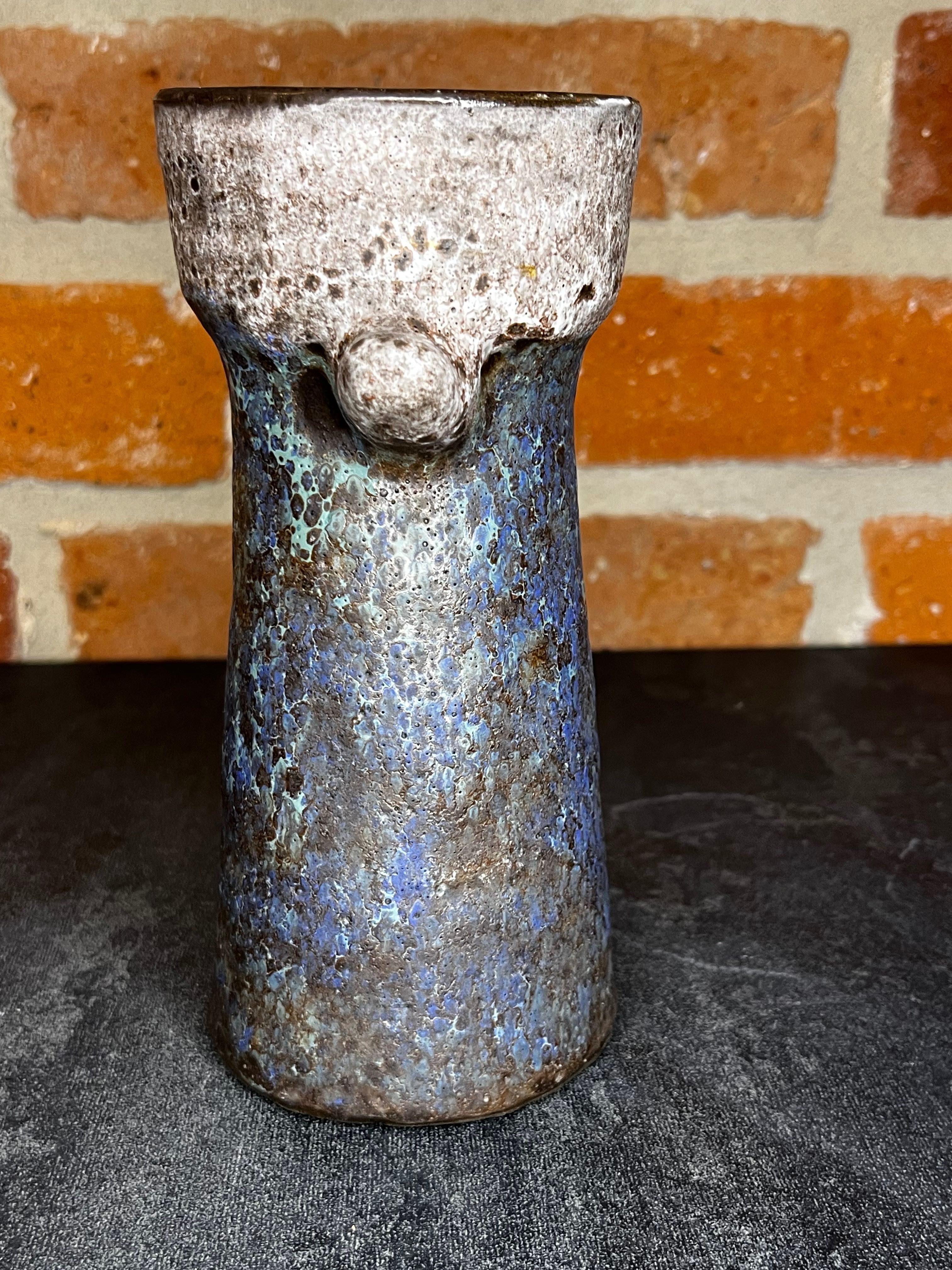 Ceramiczny wazon niemiecki matowy Fat Lava. Stara ceramika
