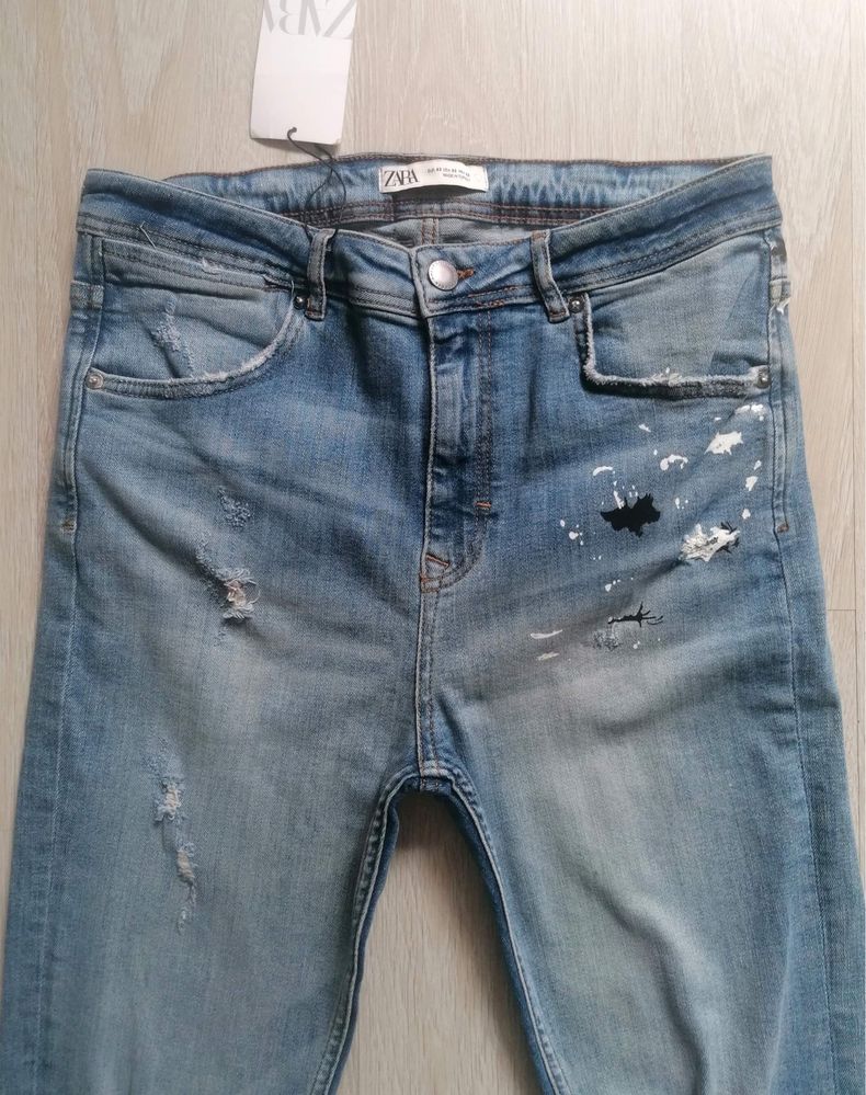 Meskie spodnie jeansowe rurki Zara rozmiar 40