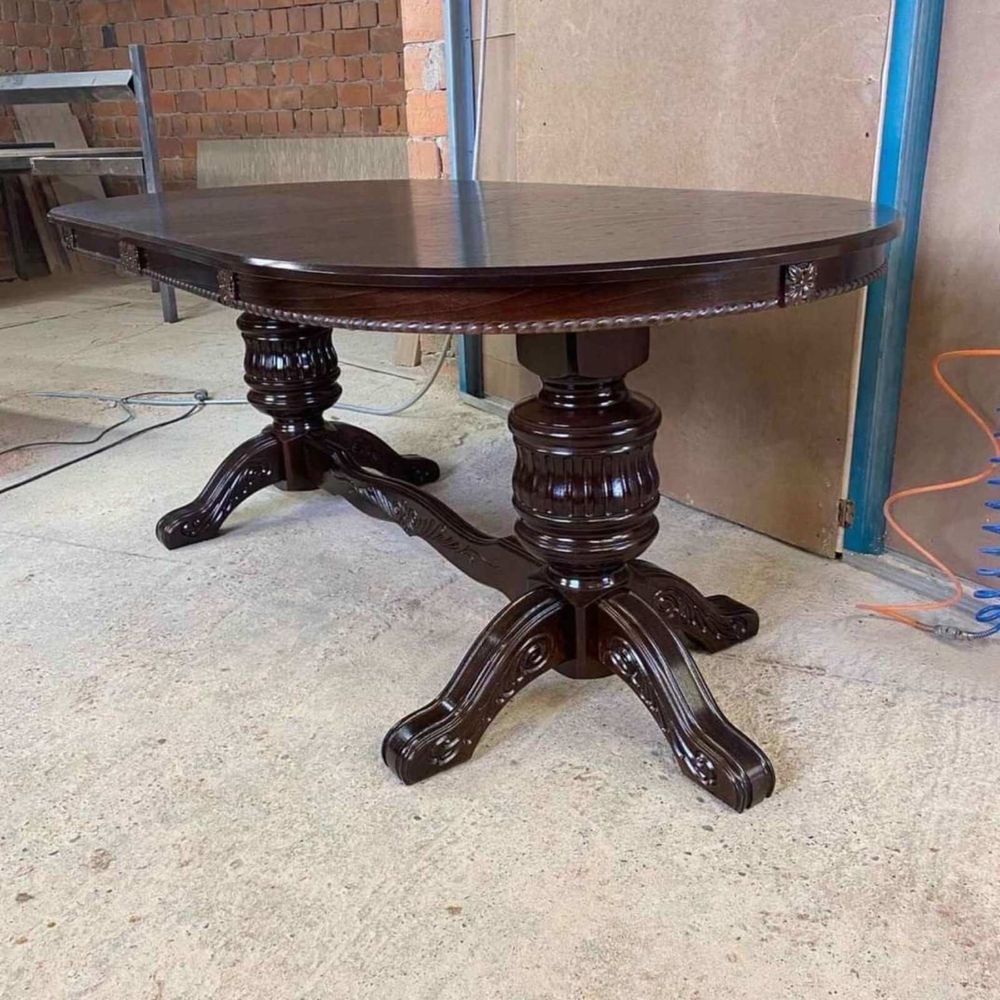 Стіл обідній кухонний розкладний дерев’яний Обеденный стол со стульями