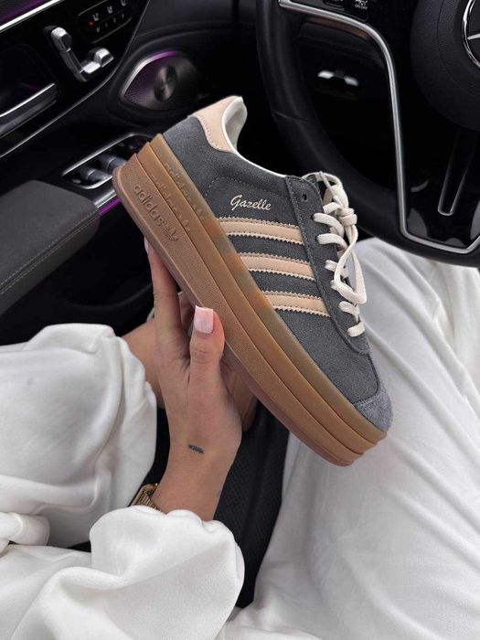 Кросівки Adidas Gazelle Bold Platform grey premium