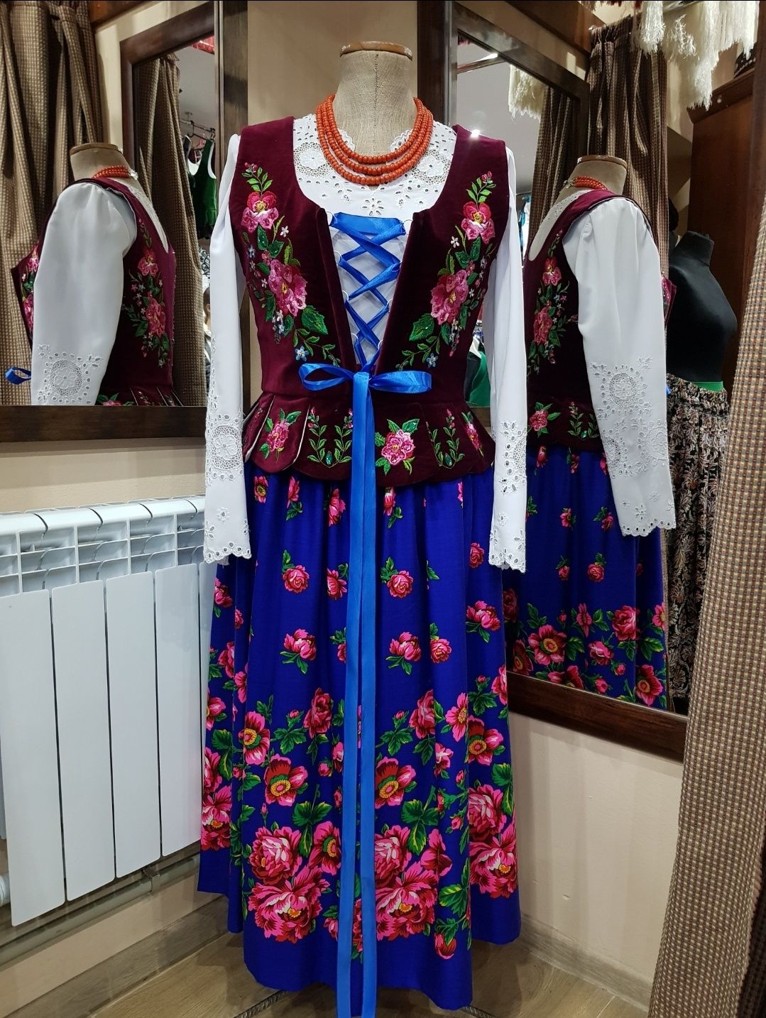 Nowy gorset góralski bogaty haft w kwiaty!