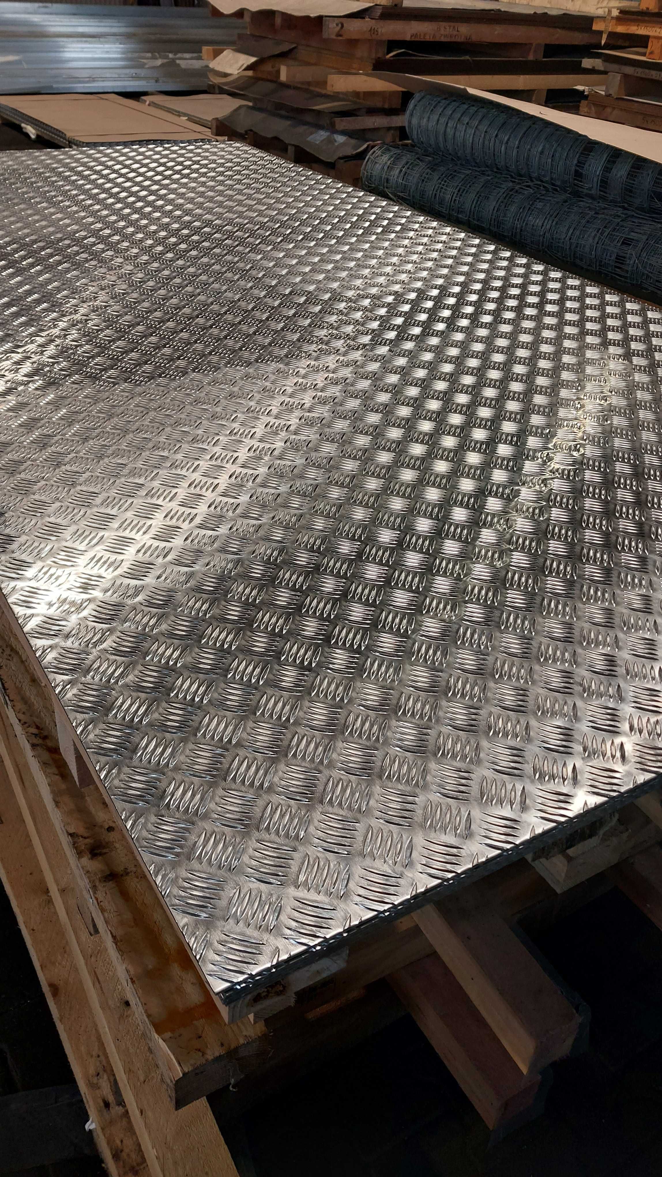 Blacha ryflowana aluminiowa, aluminium 2,0x1500x3000, gat.5754, BYTOM