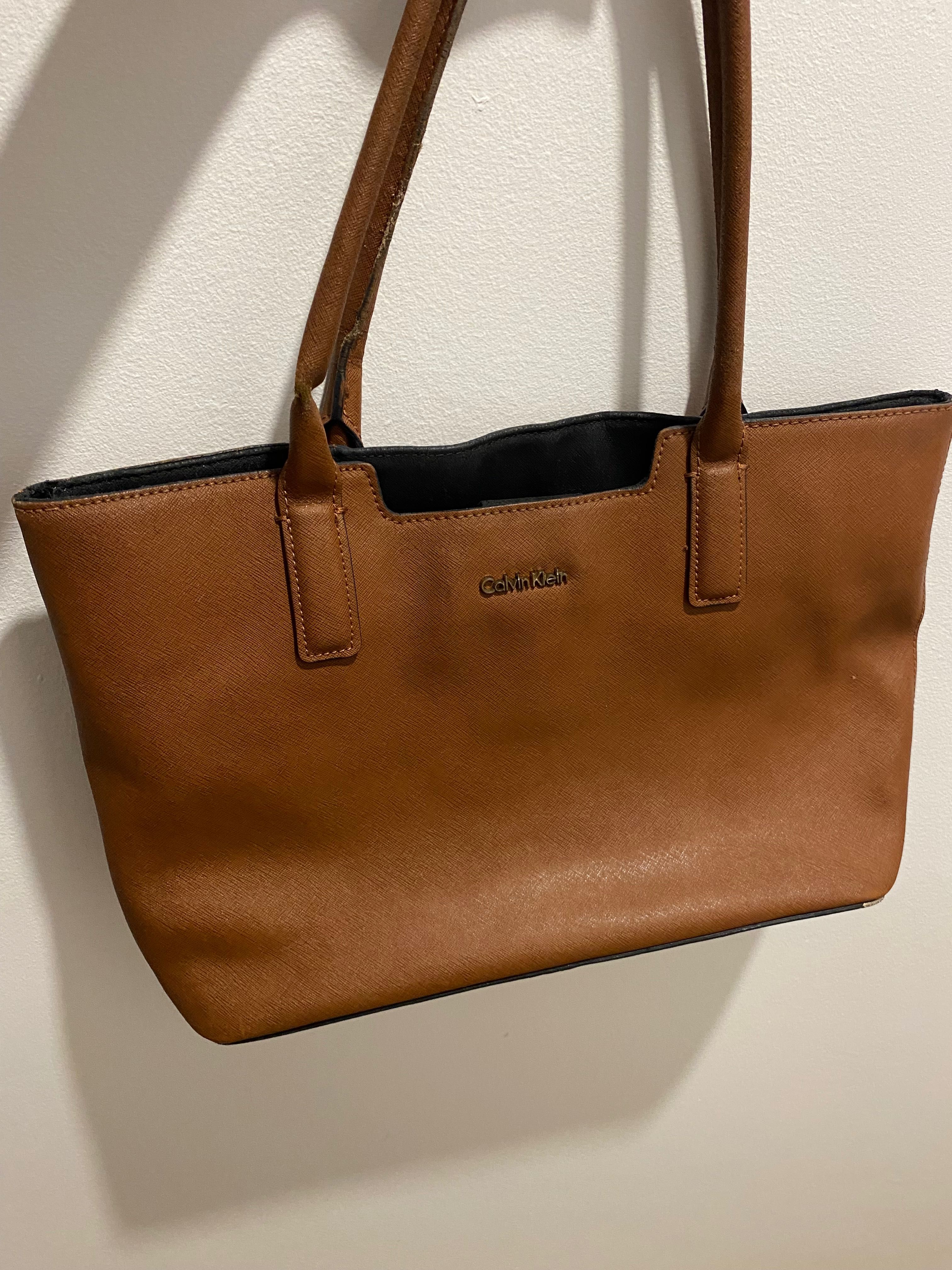 Mala Calvin Klein original bolsa grande castanho