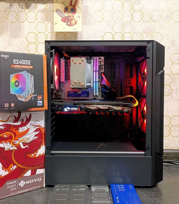 Ігровий ПК Ryzen 5 3600 RX 480 8GB 16 DDR4 6|12 Ядер AM4 B450 M.2-512