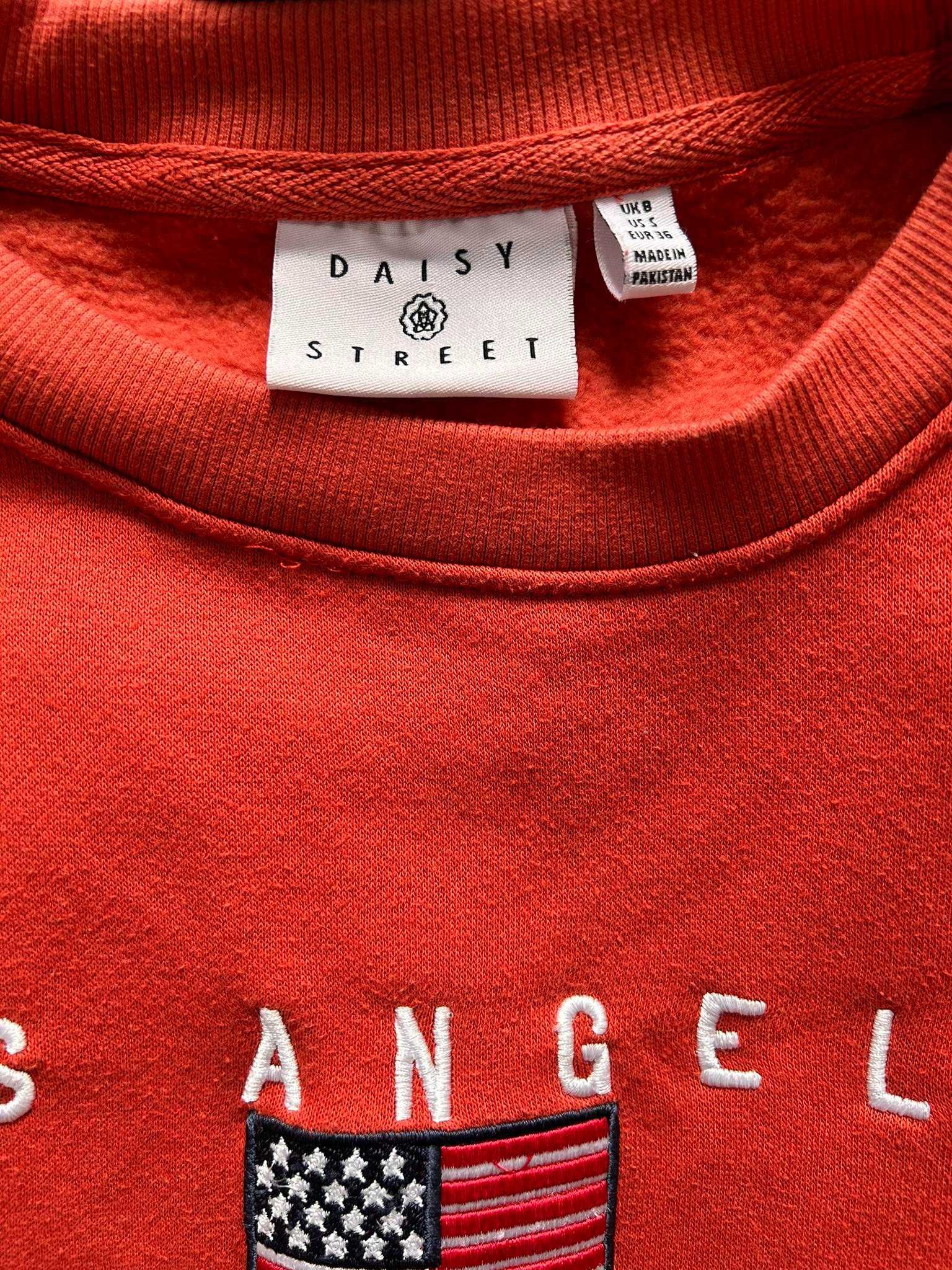 Bluza pomarańczowo, czerwona Daisy Street, Los Angeles, rozmiar S