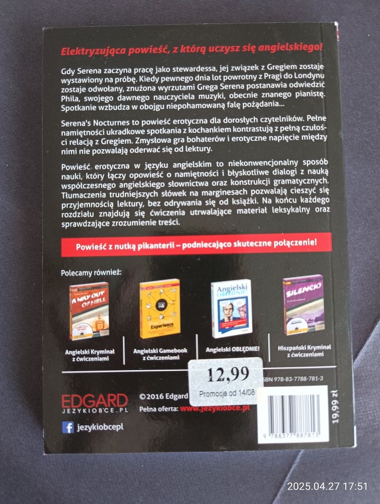 Książka dla dorosłych, romans po angielsku B1 - B2