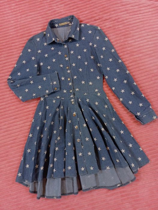 Джынсовое платье на кнопках S