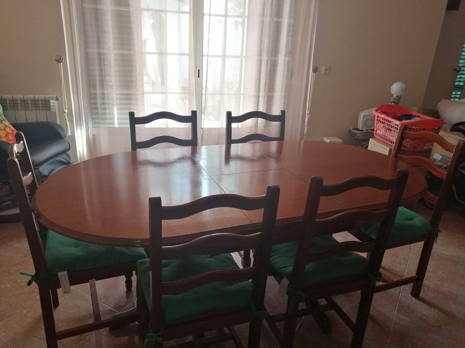 Conjunto de sala de jantar/estar completa