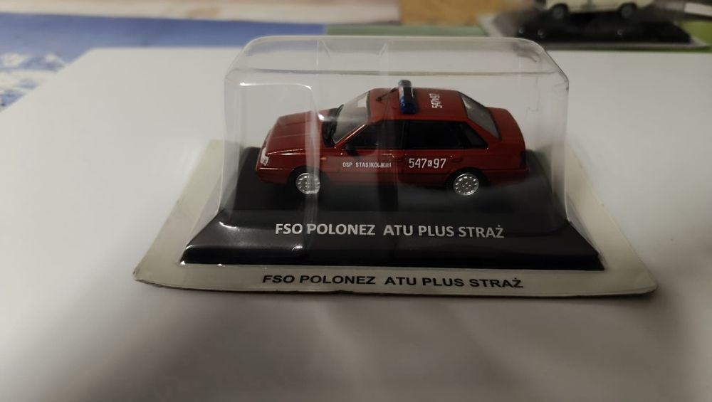 Polonez Atu plus straż pożarna 1/43 Legendy FSO kultowe auta PRL-u