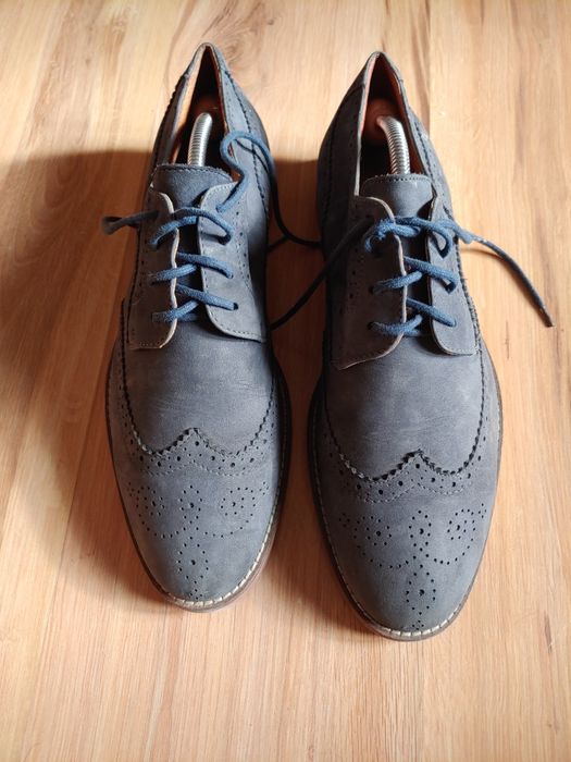 Gino rossi buty galowe skórzane welurowe garniturowe 42