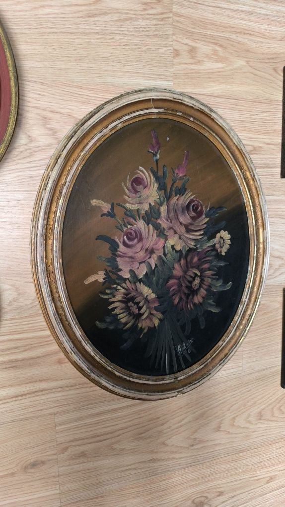 Conjunto 8 Quadros Vintage Florais – Pinturas e Impressões Antigas