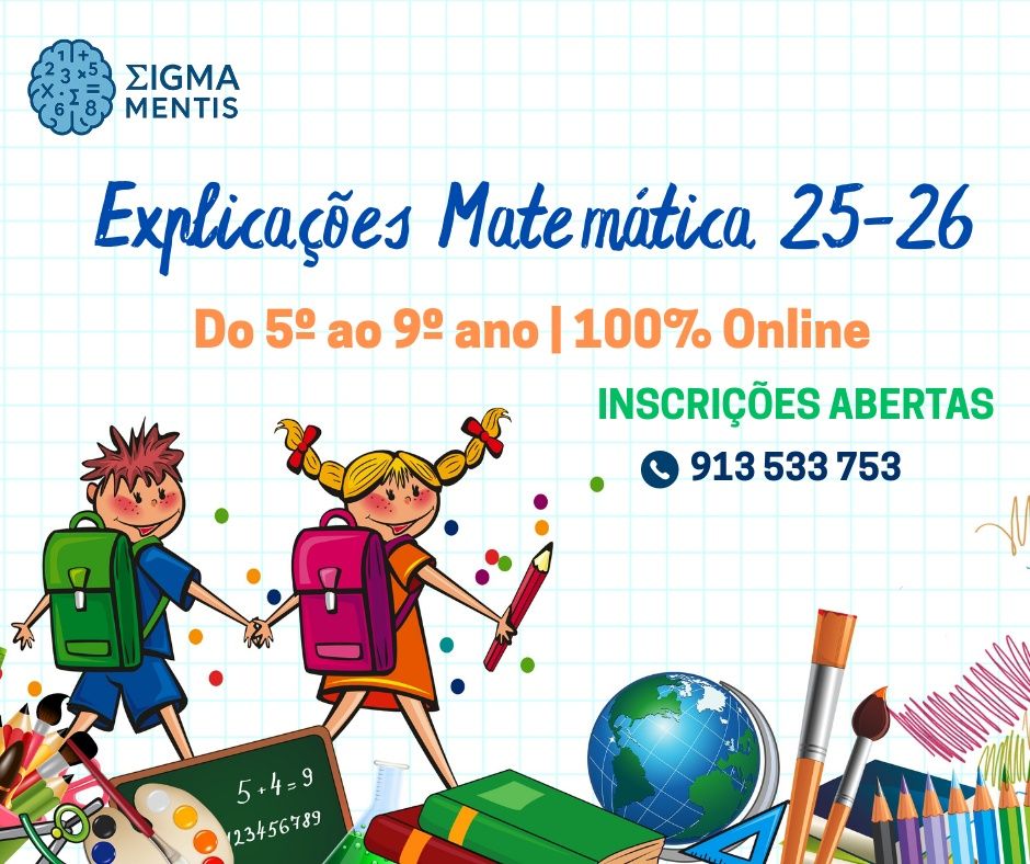 Explicações de matemática 5 - 9 Ano | 100% Online