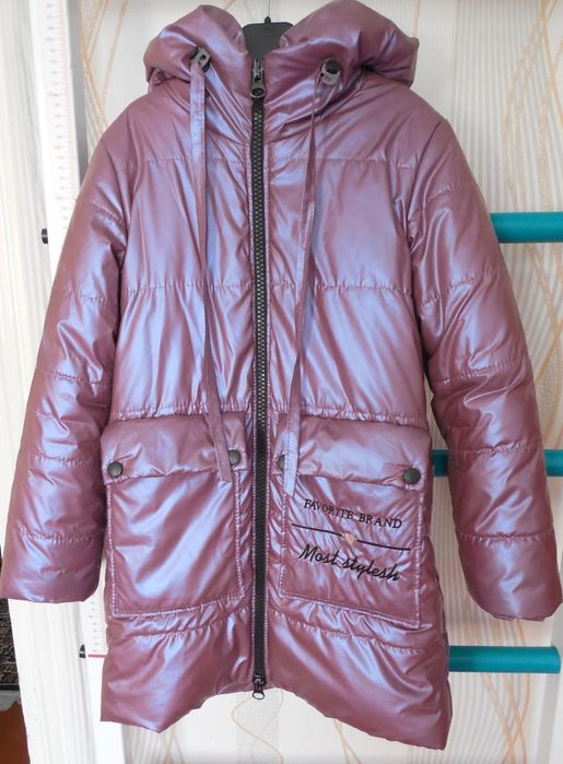 Зимове пальто для дівчинки на зріст 128-134