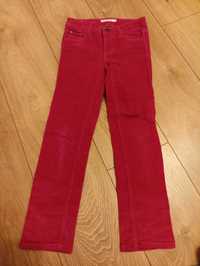 Spodnie, sztruksy r.122 czerwone