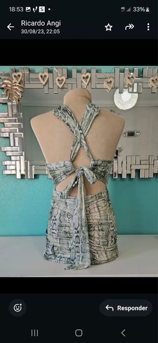 Vestido verde de licra L