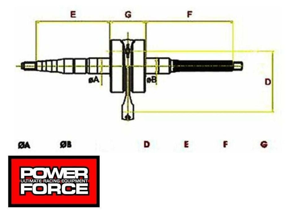 NOWY - Wał korbowy WZMOCNIONY Powerforce Simson