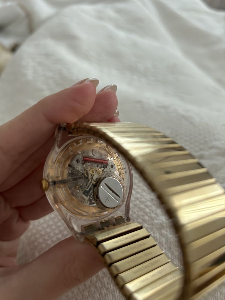 Relógio Swatch Dourado Mulher