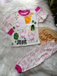 Piżama piżamka niemowlęca dziewczęca 80 owce owieczki różowa a
