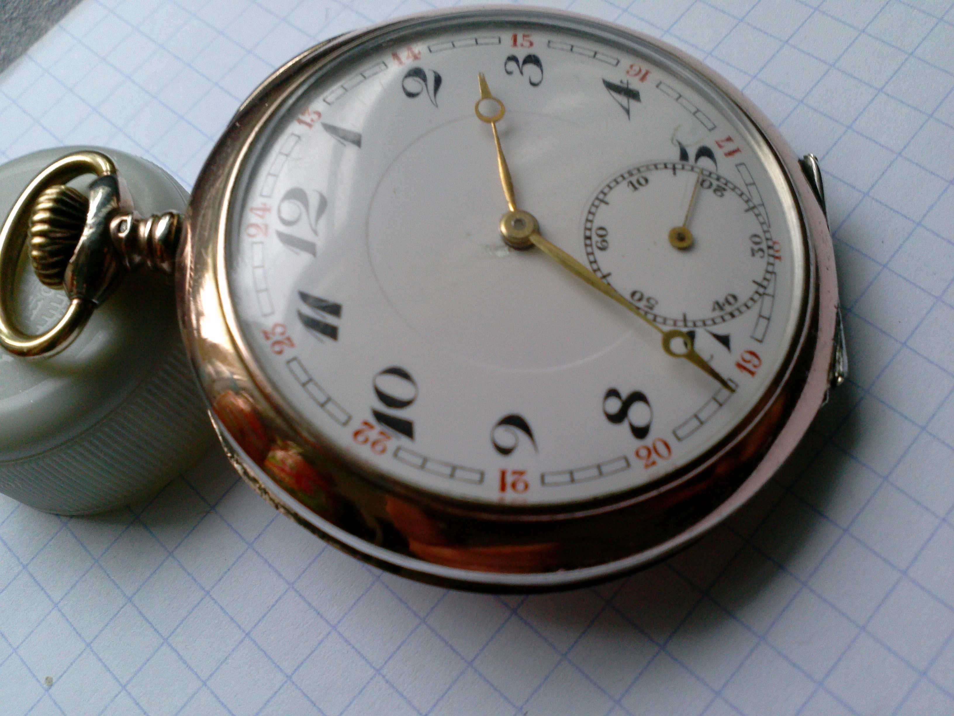 Zegarek kieszonkowy POLHEM srebrny pr;0-800 sprawny