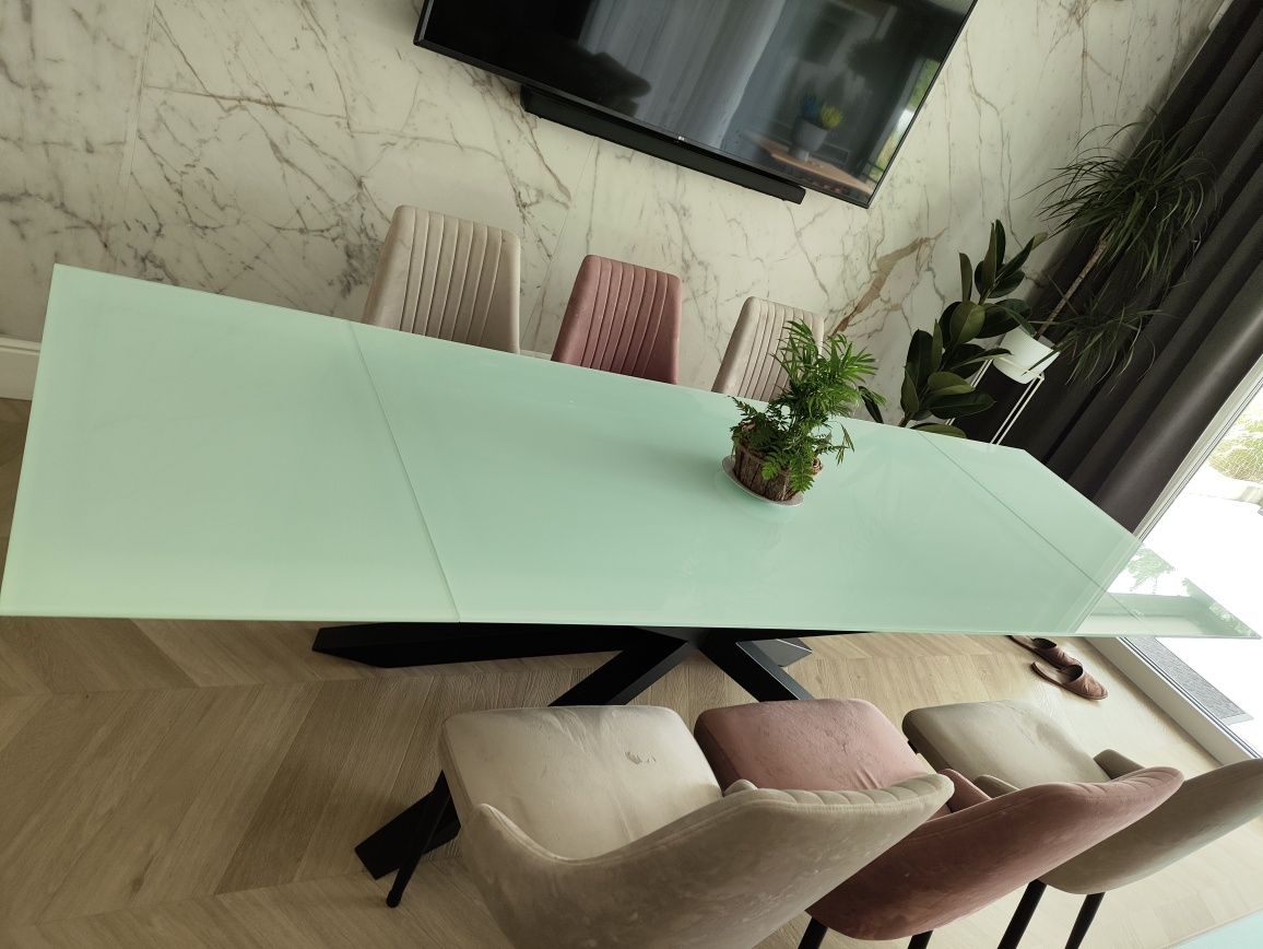 Sprzedam szklany blat 180x90cm do stołu plus 2x dokładka