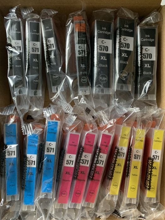 16 cartuchos novos para Impressora Canon PGI 570 e CLI 571