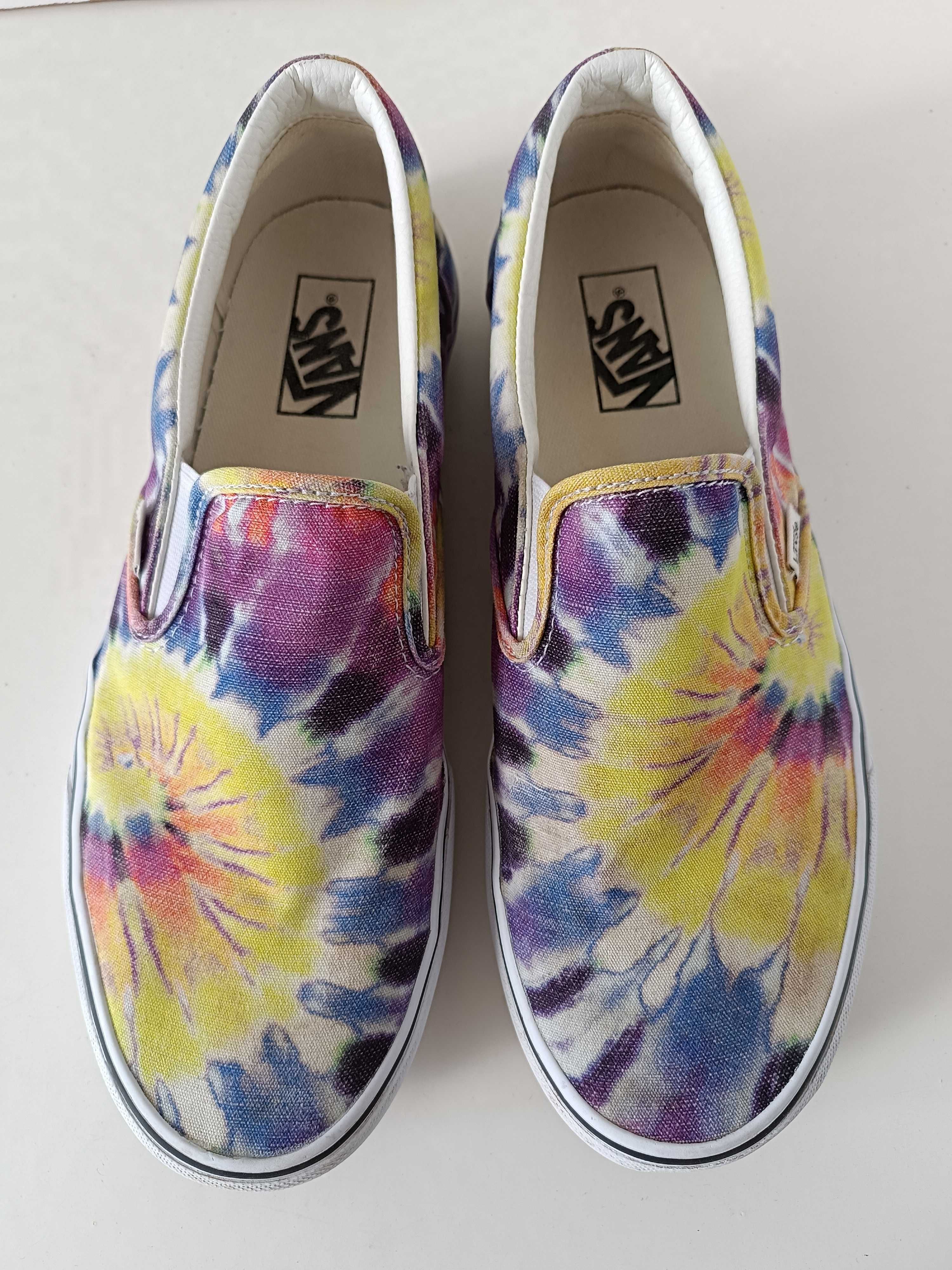 р 9 / 42-43 28 см жіночі яскраві мокасини сліпони кеди великі Vans
