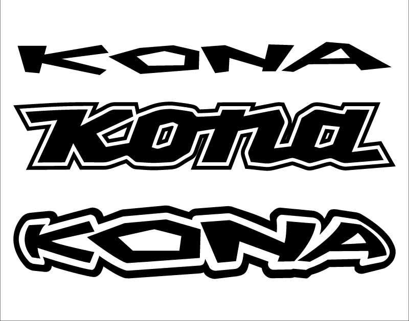 KONA naklejki zastępcze na rower komplet 6 sztuk