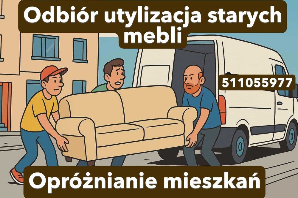 Opróżnianie mieszkań wywóz odbiór starych mebli utylizacja gratów