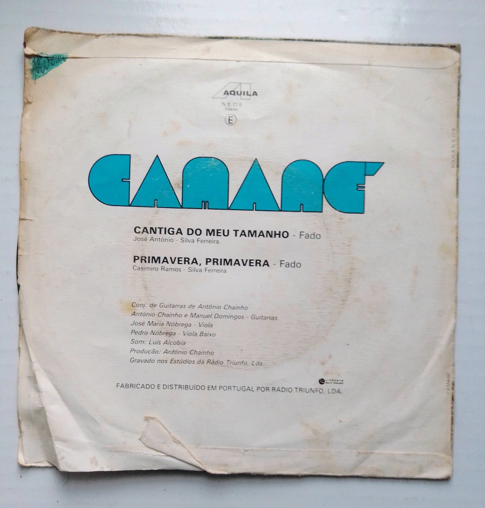 Camané vinil antigo 7"