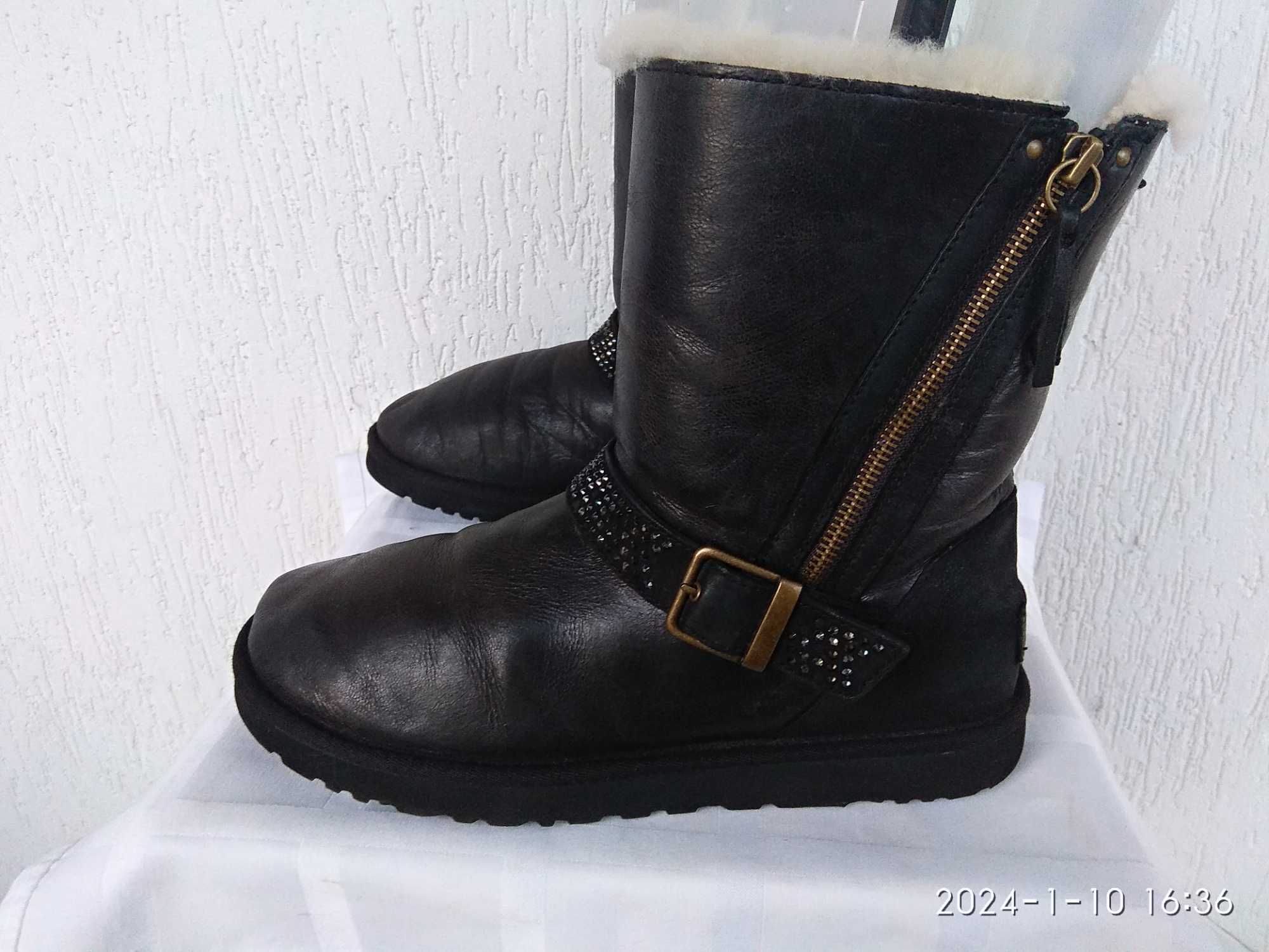 Кожанние зимние сапожки UGG Australia р.38