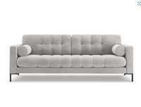 Sofa  BALI 3-osob srebrna czarna podstawa nowa okazja rabat 70% tanio